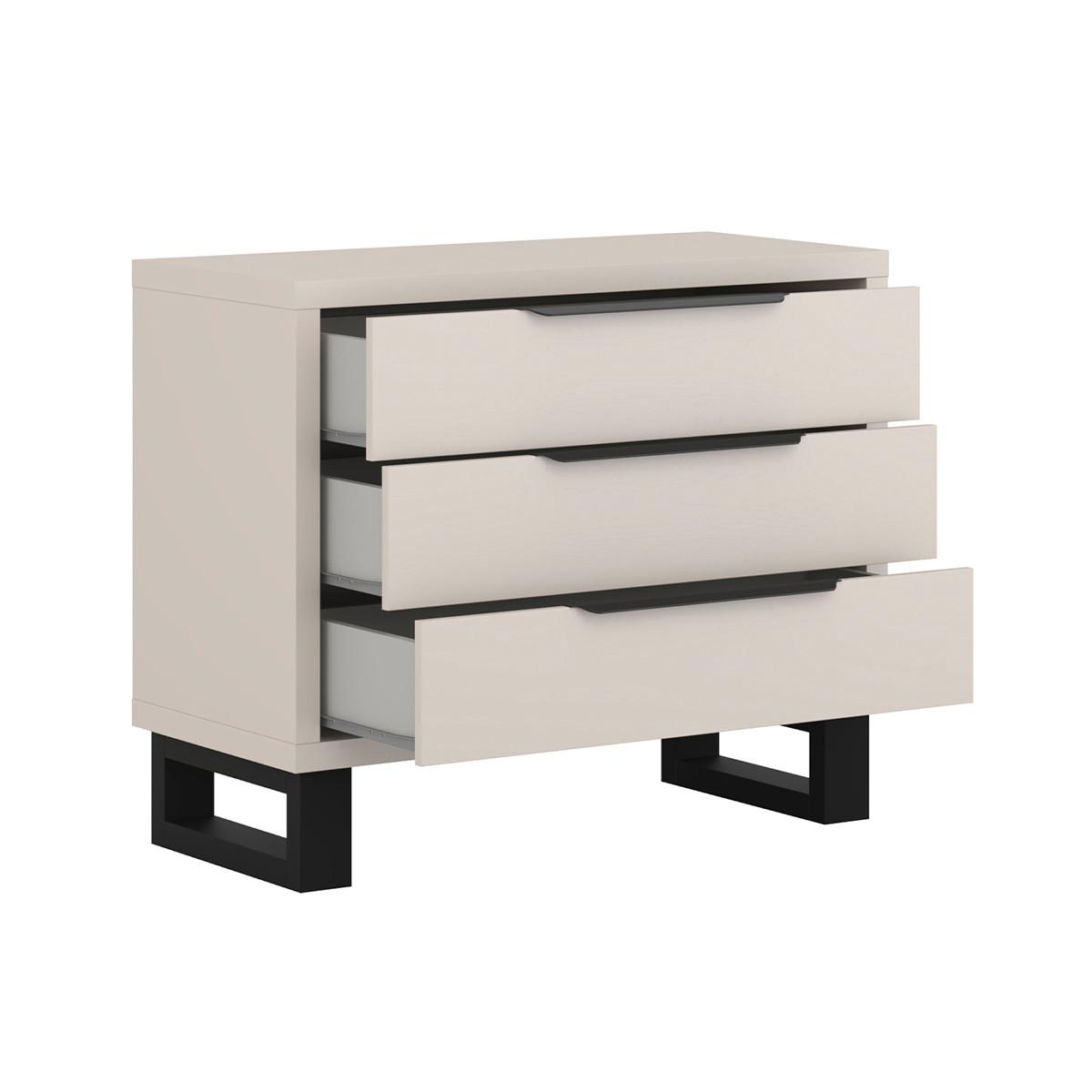 KOMMODE Eden Kaschmir - Beige, Holzwerkstoff (99.3/82.7/45cm) - Petits-meubles