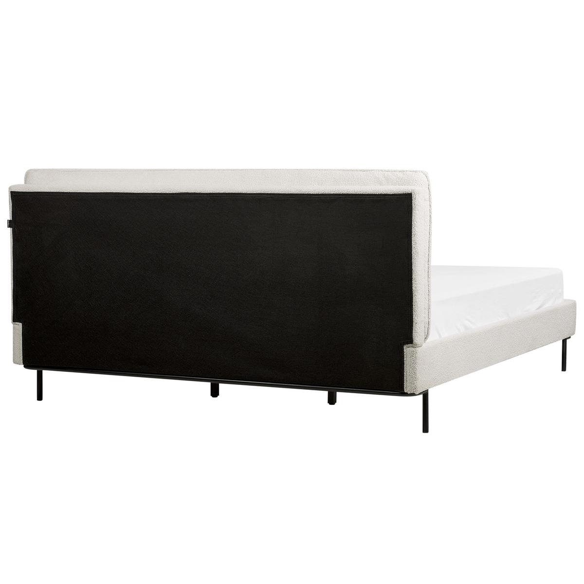POLSTERBETT mit Lattenrost 180x200 cm Weiß Corio - Creme, Textil (180/200cm) - Beliani