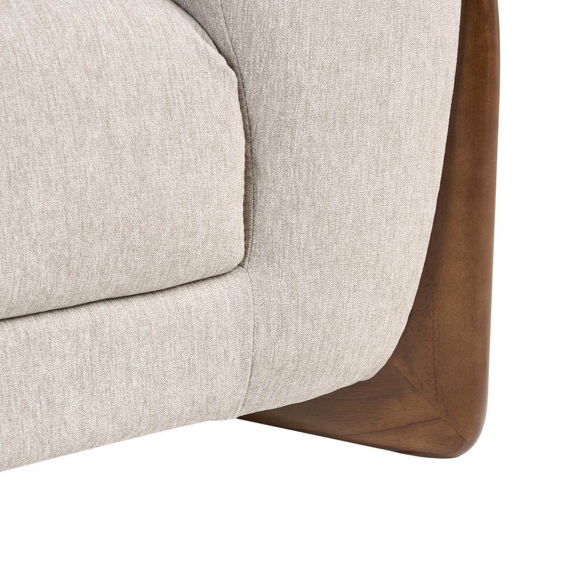 3-SITZER-SOFA Taupe Vinliden - Beige/Braun, Textil (217/62/87cm) - Beliani
