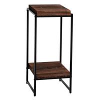 BLUMENTISCH quadratisch Dunkelbraun - Dunkelbraun, Holzwerkstoff (32/30/82cm) - MCW