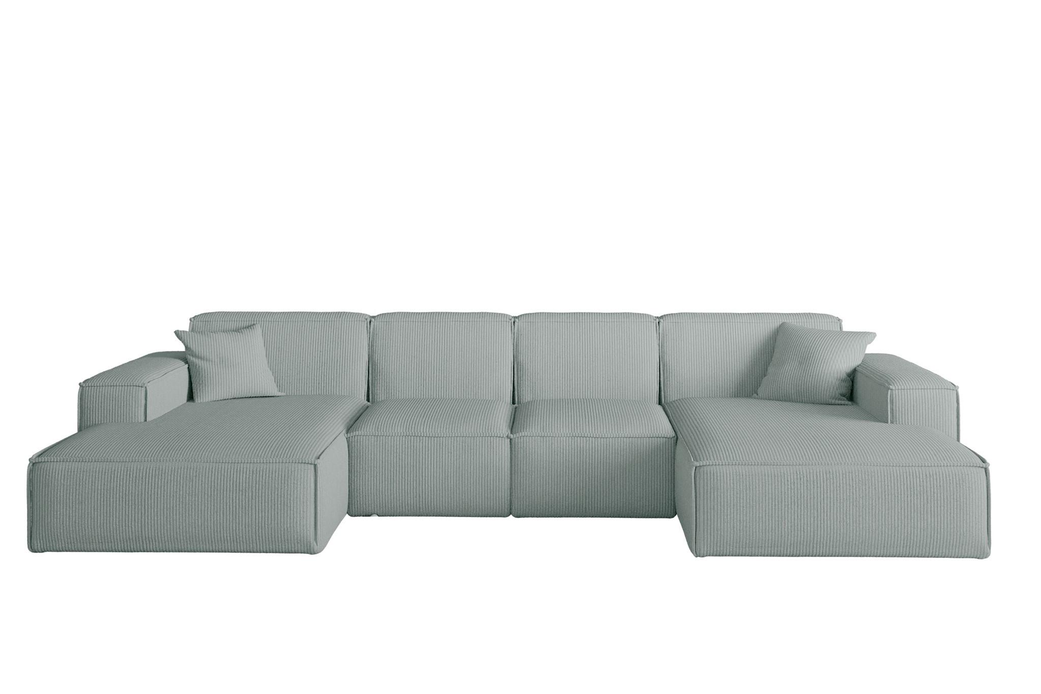 WOHNLANDSCHAFT Celes Premium Xs Scala - Pastellblau, Holzwerkstoff/Textil (342/73/165cm) - Fun Möbel