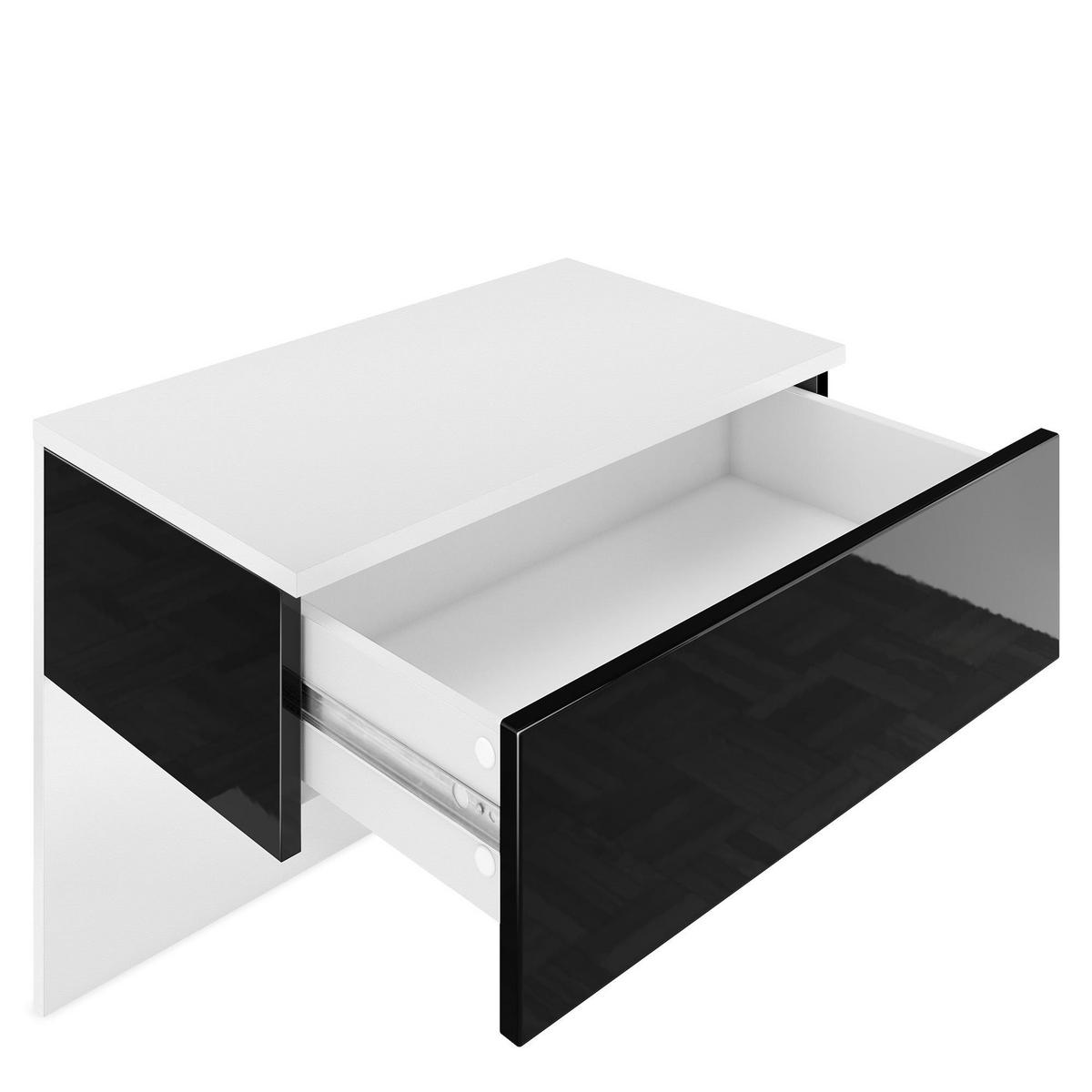 NACHTTISCH Sleep Fronten in Weiß matt - Weiß, Holzwerkstoff (60/46/35cm) - Vladon