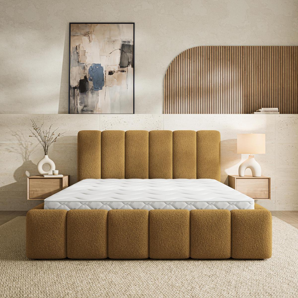 POLSTERBETT RANIS 200x200 cm mit Bettkästen - Orange - Orange, Holz/Textil (200/200cm) - MASSENO