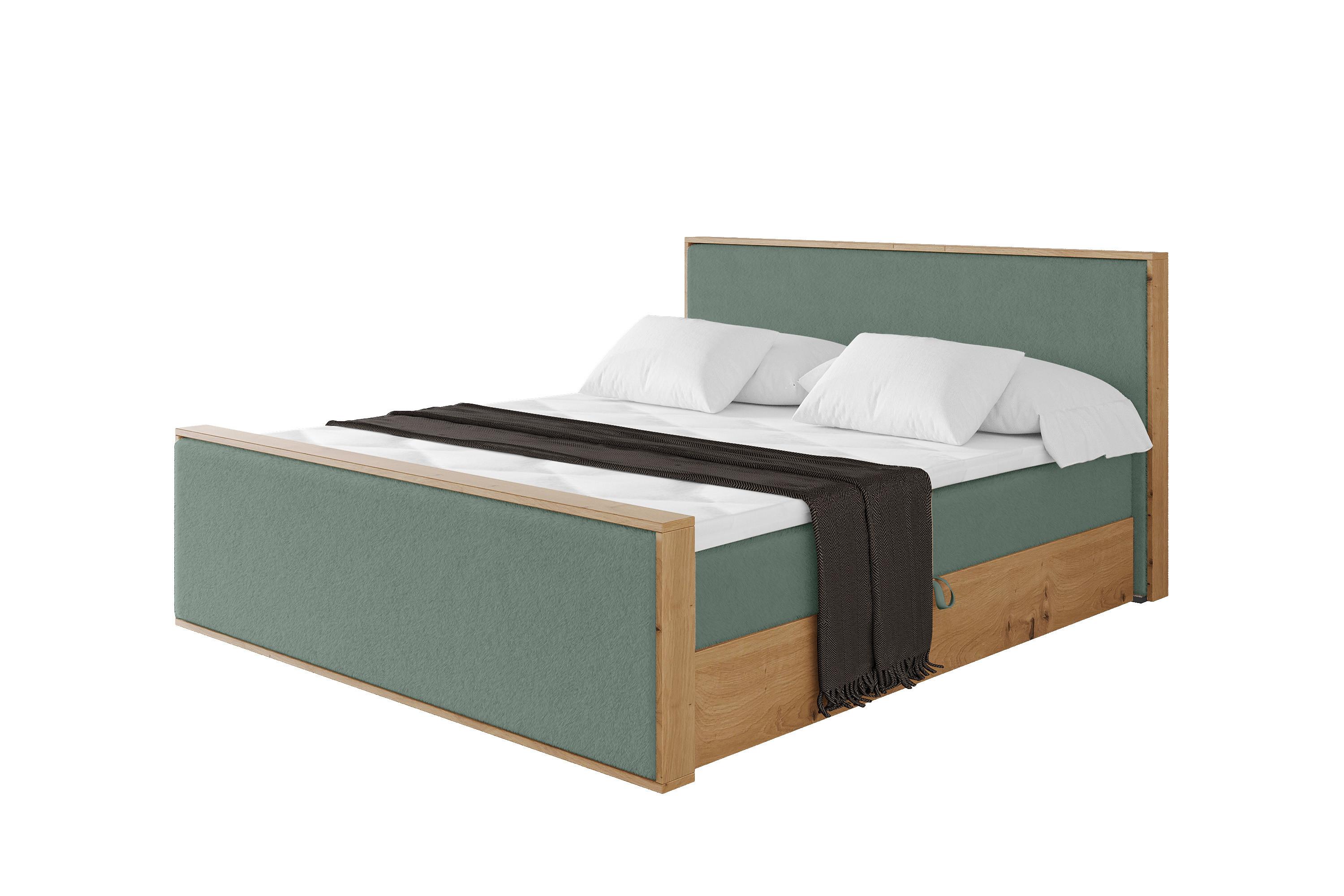 BOXBETT LOLLI9 -Z 160x200 - H4 Grün - Grün, Holzwerkstoff (160/200cm) - ALTDECOR