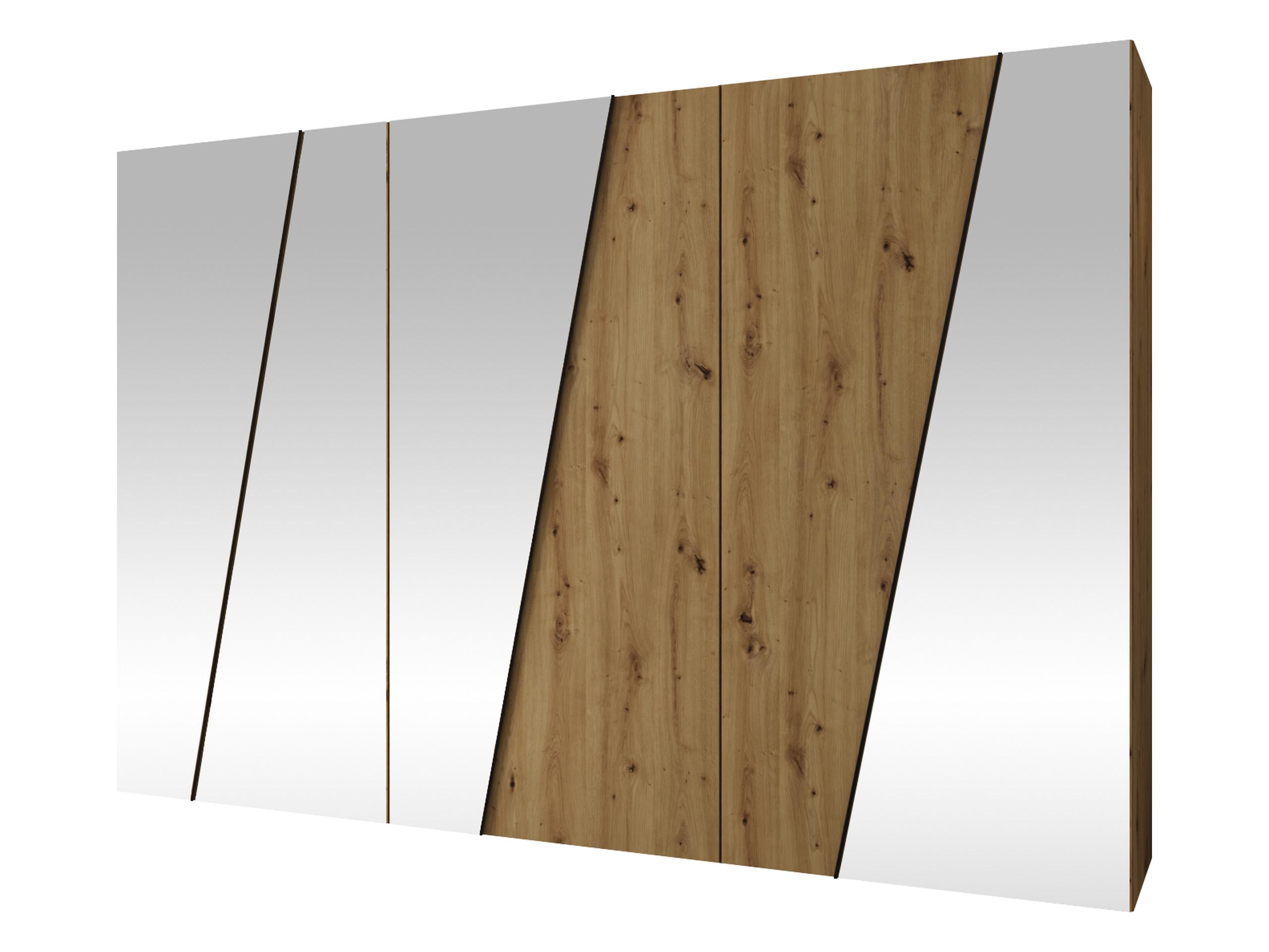 DREHTÜRENSCHRANK Zen 4L 300 cm - Schwarz/Eiche Artisan, Holzwerkstoff/Kunststoff (300/202/50cm) - MIRJAN24