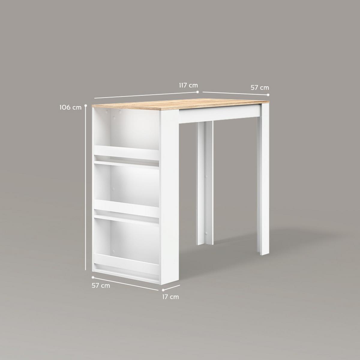BARTISCH Regusa Weiß/Sonoma 57 x 117 cm - Weiß/Sonoma Eiche, Holzwerkstoff (117/57/106cm) - Livinity®