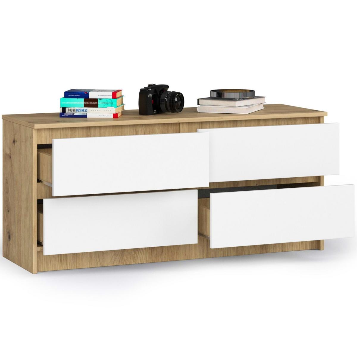 KOMMODE - Eiche Artisan/Weiß, Holzwerkstoff (120/55/40cm) - RAUMHIRSCH FURNITURE