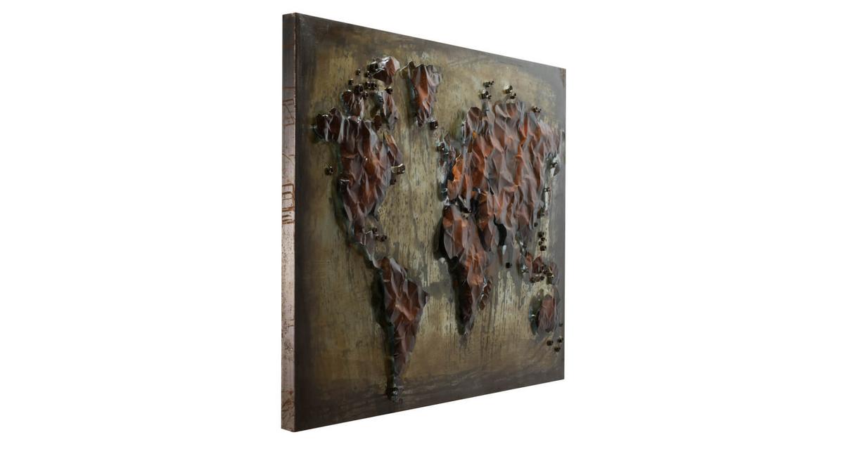 METALLBILD Braun 100/70 cm - Braun, Metall (7.7/70cm) - KUNSTLOFT