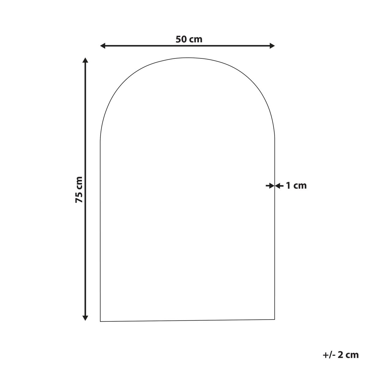 WANDSPIEGEL 50/75 cm Silber Annecy - Silberfarben, Glas (75/0.5/50cm) - Beliani