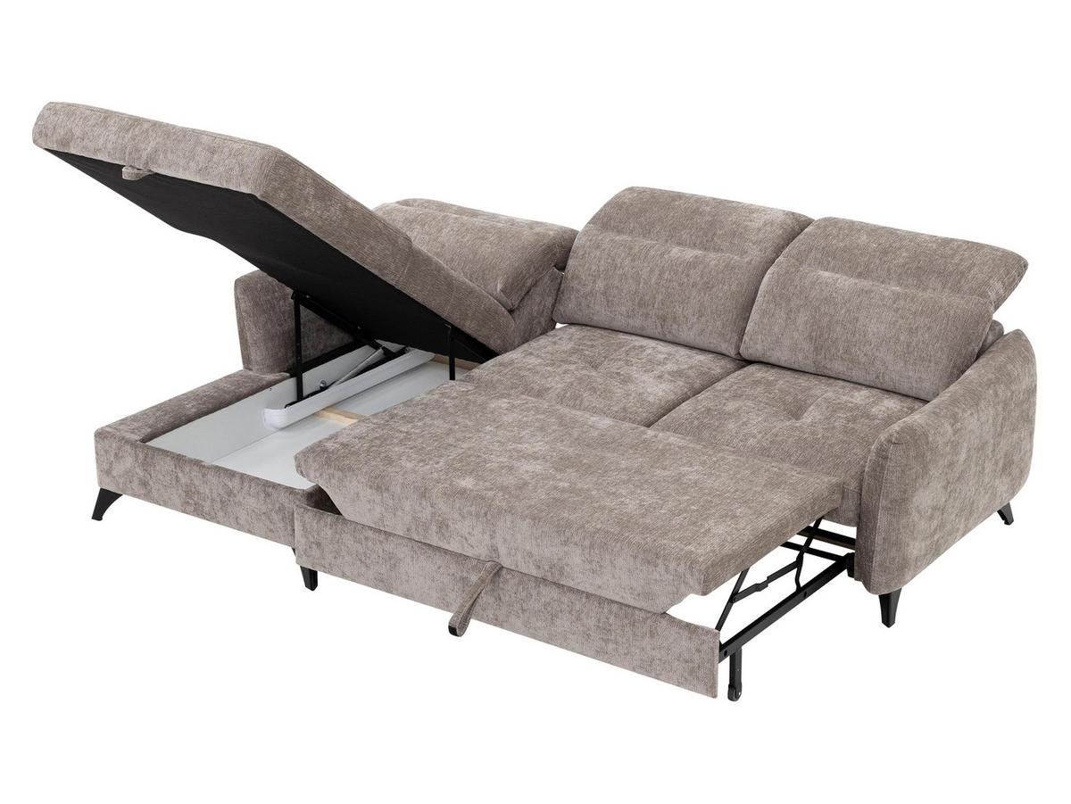 ECKSOFA Talia, Seite: Rechts 2R-LC - Hellbraun/Schwarz, Holz/Kunststoff (238/167cm) - MIRJAN24