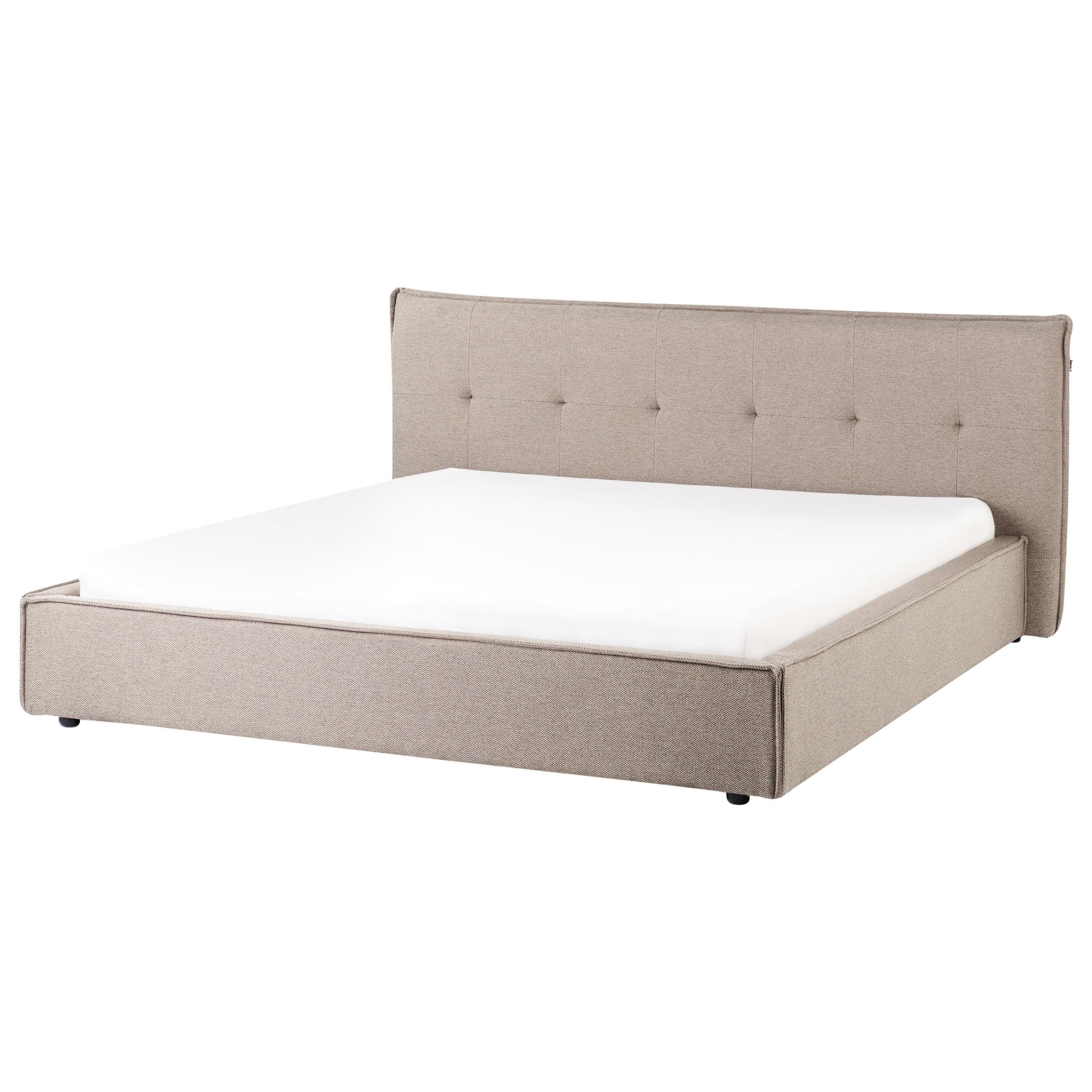 WASSERBETT 180x200 cm Beige Lestre - Taupe, Textil (180/200cm) - Beliani