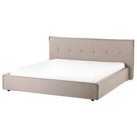 WASSERBETT 180x200 cm Beige Lestre - Taupe, Textil (180/200cm) - Beliani