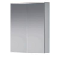 SPIEGELSCHRANK weiß 60 x 78 cm, Badschrank 2-türig - Silberfarben, Glas/Holzwerkstoff (60/78/18cm) - Top.Furn