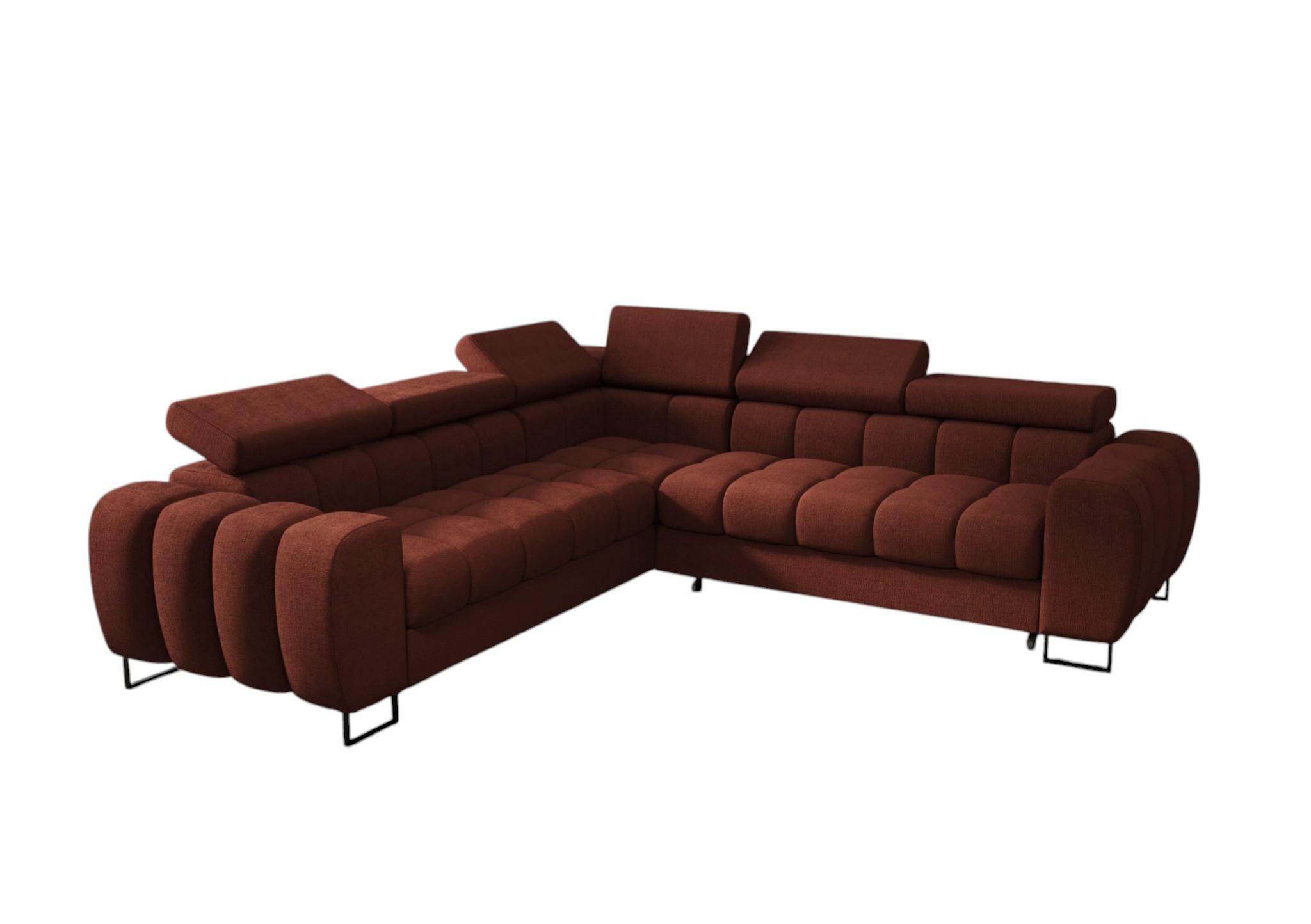 ECKSOFA Bastien Mit Schlaffunktion - Rot, Holzwerkstoff/Textil (260/260cm) - Fun Möbel