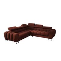 ECKSOFA Bastien Mit Schlaffunktion - Rot, Holzwerkstoff/Textil (260/260cm) - Fun Möbel