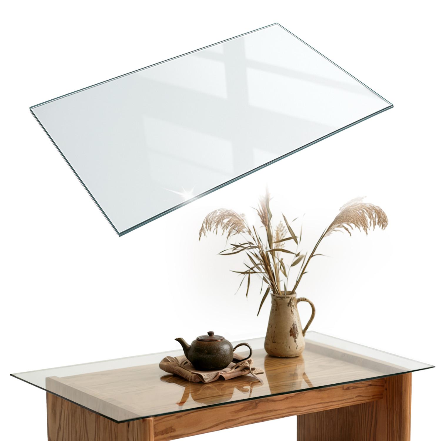TISCHPLATTE 125x50 cm - Transparent, Glas (70/100/0.4cm) - Wallfluent