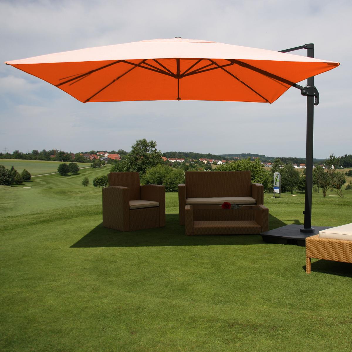 AMPELSCHIRM I Orange 300/300 cm - Orange, Textil (360/300cm) - MCW