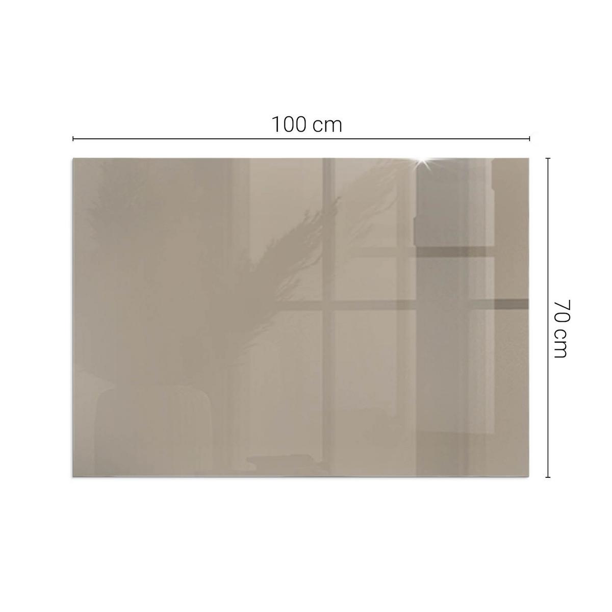 GLASPLATTE für Kamin 100x70 cm - Braun, Glas (100/70/0.4cm) - TULUP