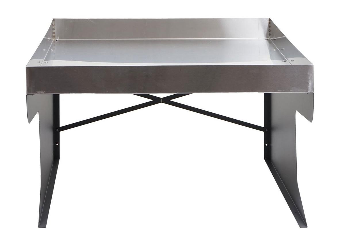 XL-MÄHROBOTERGARAGE PFLANZKASTEN Silber, Grau - Silberfarben/Grau, Metall (70/47/100cm) - MCW