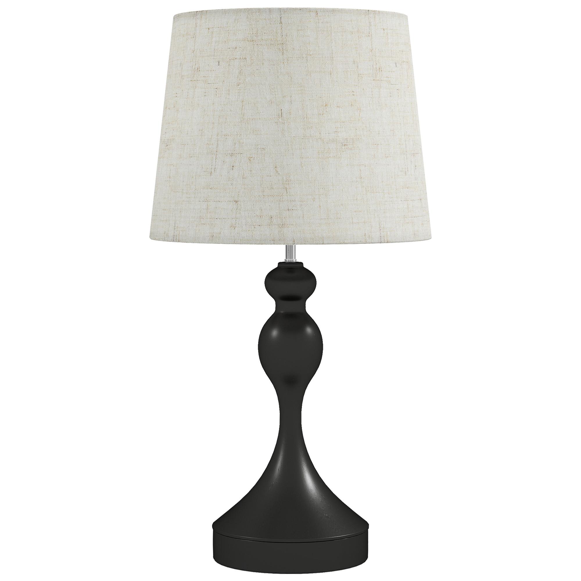 TISCHLAMPE mit 3 Farbtemperaturen Schwarz - Schwarz, Metall (28/28/54cm) - HOMCOM
