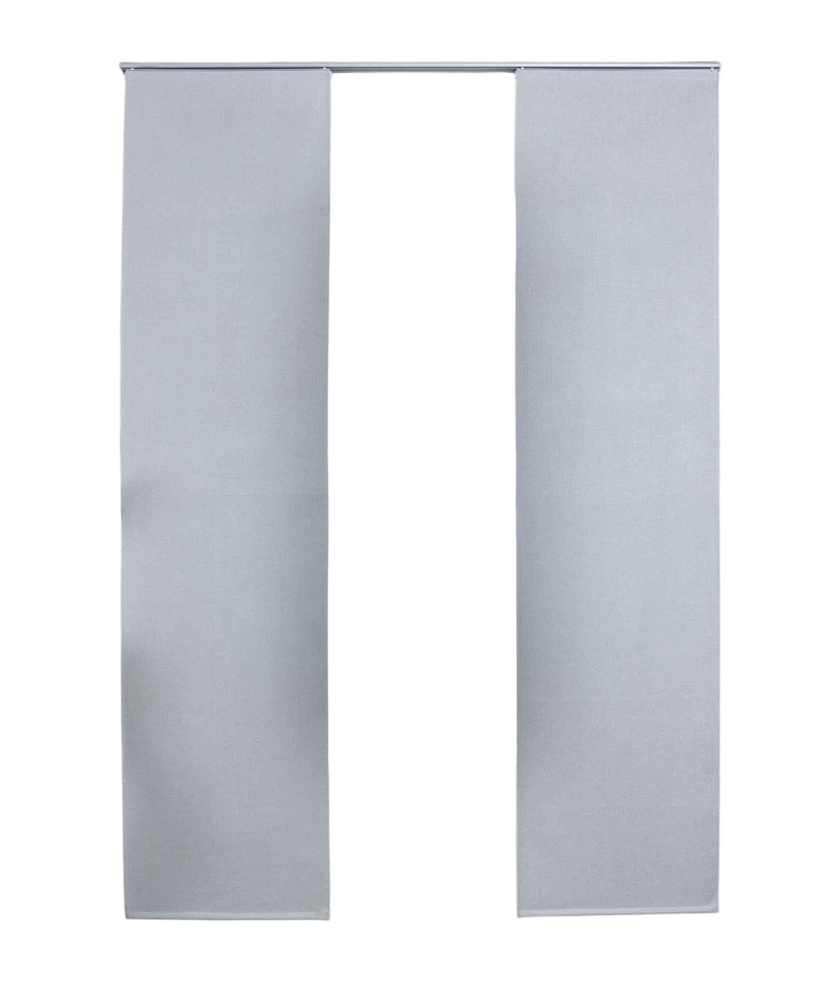 SCHIEBEVORHANG 2ER SET »München Dark« HxB 245x60 cm Stein - Hellgrau, Textil (60/245cm) - Gardinenbox