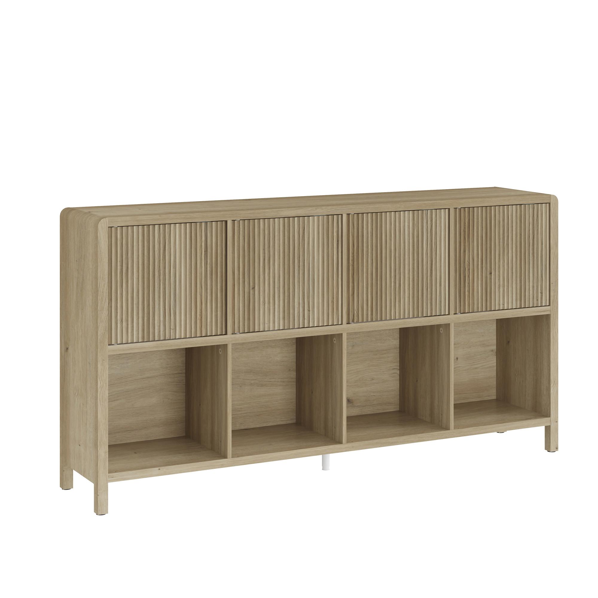 SIDEBOARD Lukkodso - Alteiche, Holzwerkstoff (145/76.5/30cm) - [en.casa]