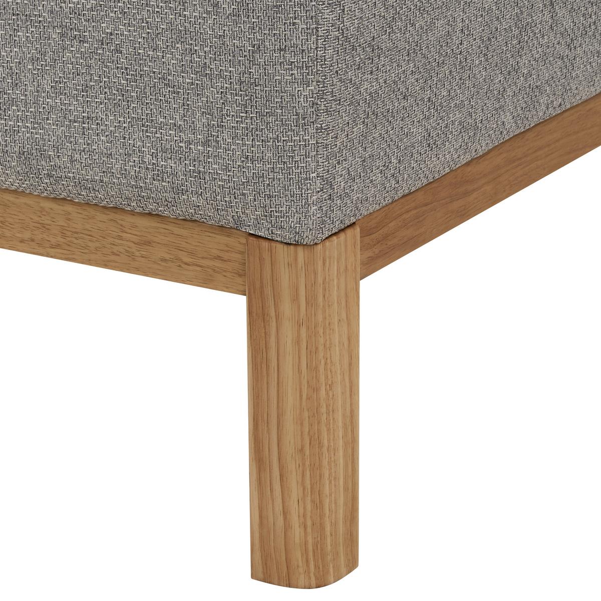 3-SITZER-SOFA Stoff Hellgrau Sosjo - Hellgrau, Textil (219/74/83cm) - Beliani