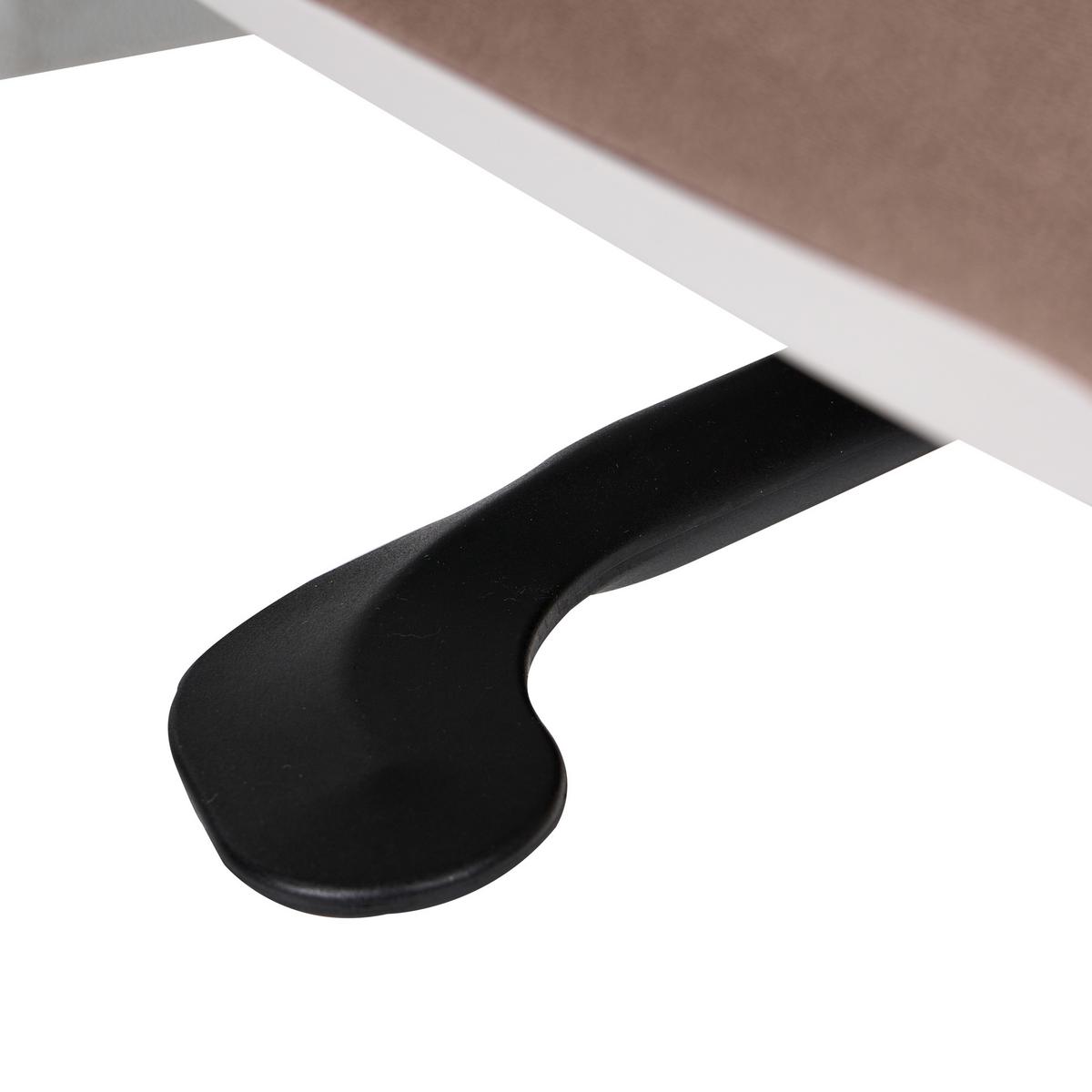 BÜROSTUHL Stoff Braun Kamilon - Schwarz/Braun, Textil (60/98/65cm) - Beliani