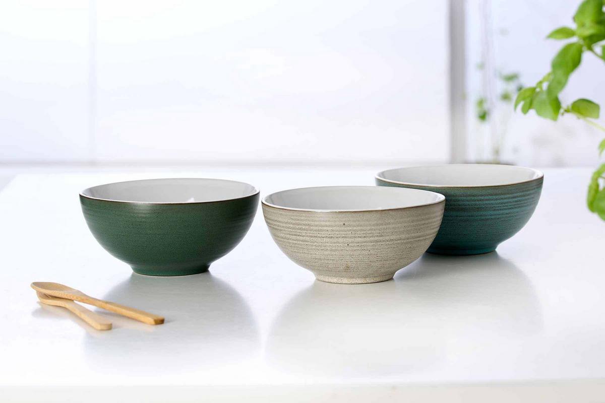 POKE BOWL SCHALEN Lapaz Grau ø 17,5 cm 3er Set - Grau, Keramik (17.5cm) - Ritzenhoff Breker