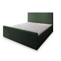 BOXBETT BRENTO 200x200 cm mit Matratze und Topper, H2+H3 - Grün - Grün, Holz (200/200cm) - MASSENO