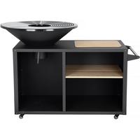HOLZKOHLENGRILL maréchal Schwarz - Schwarz, Metall (81/96/142cm) - Habitat Garten