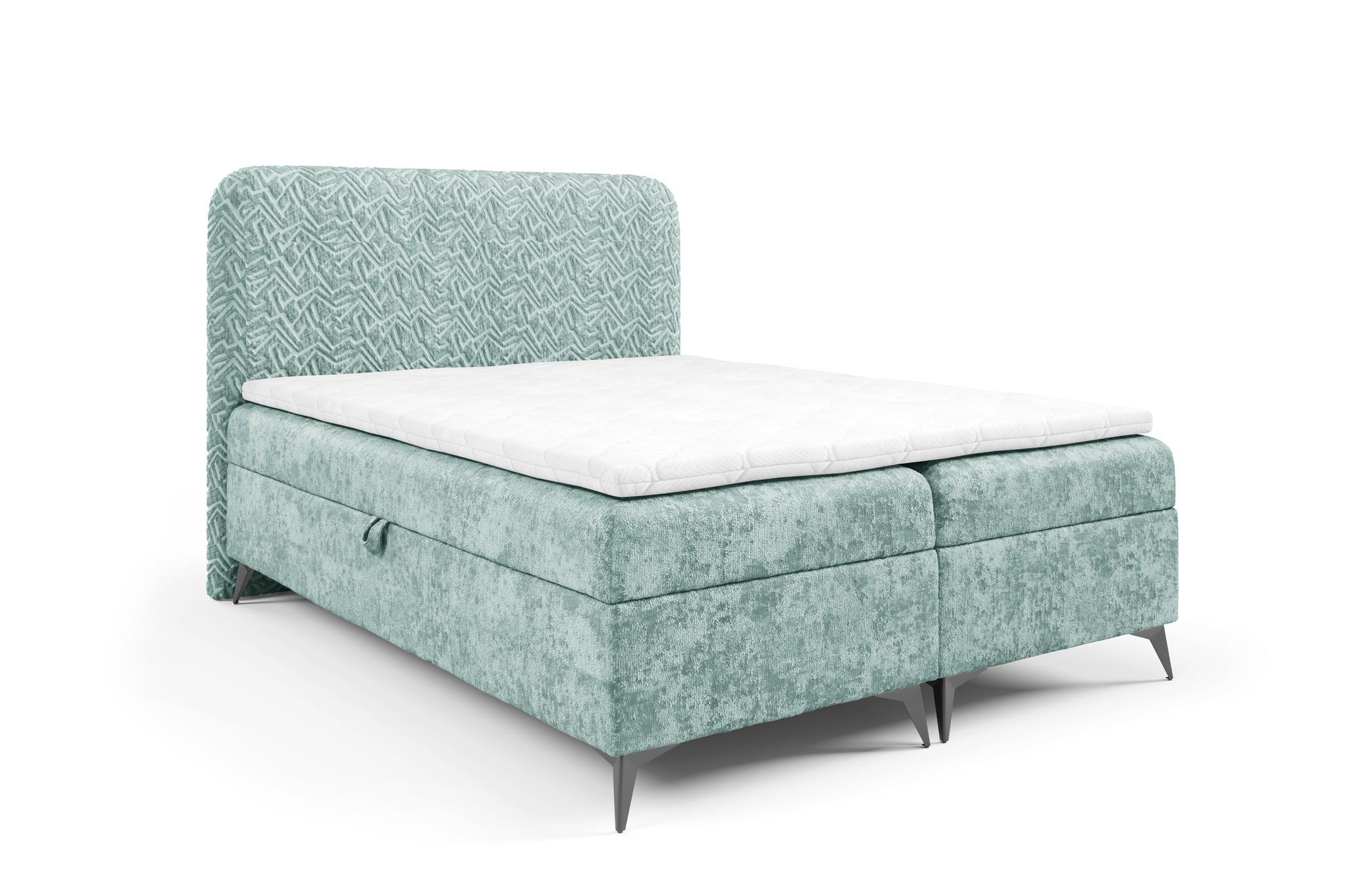 BOXBETT Triana Premium - Grün, Holzwerkstoff/Textil (180/200cm) - Fun Möbel