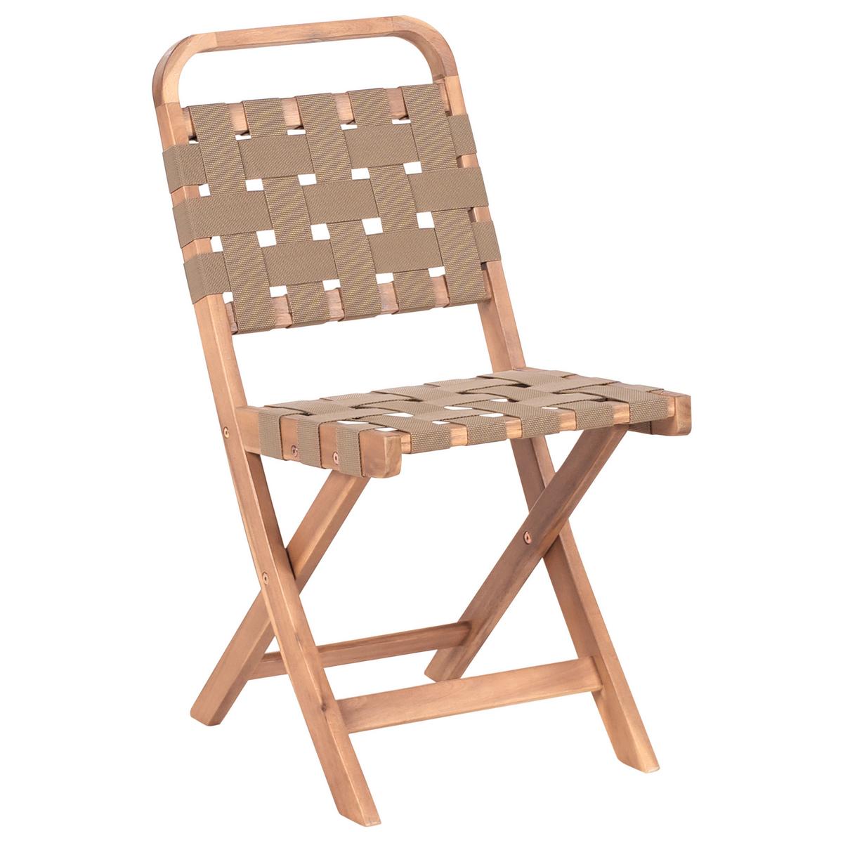 BISTRO-SET klappbar zertifiziertes Akazienholz Braun Calciano - Braun, Holz - Beliani