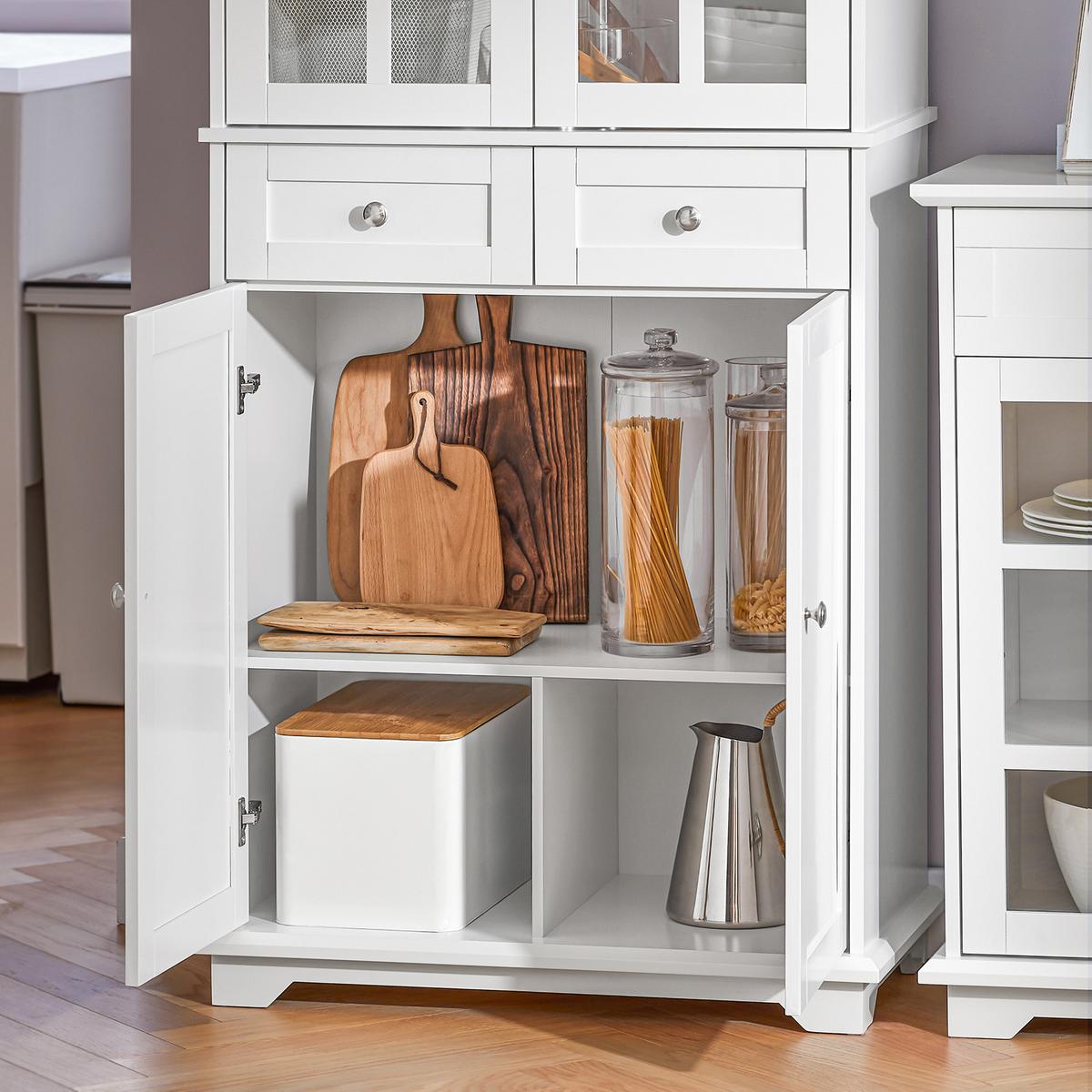 KÜCHENSCHRANK Weiß - Weiß, Holz/Holzwerkstoff (76/175/40cm) - SoBuy