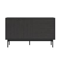 SIDEBOARD Olar II PORTLAND ESCHE SCHWARZ 154 CM - Goldfarben/Schwarz, Holzwerkstoff/Metall (154/92.5/38cm) - Selsey