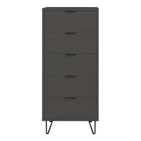 KOMMODE Erna 51x45x123 Anthrazit matt Lack - Anthrazit, Holzwerkstoff (51/123/45cm) - 58aufmkessel