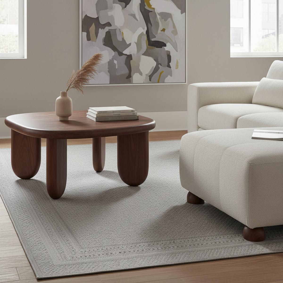 TEPPICH Outdoor VENTOUX in Grau, mit Bordüre, 240 x 340 cm - Grau, Textil (340/240cm) - KADIMA DESIGN