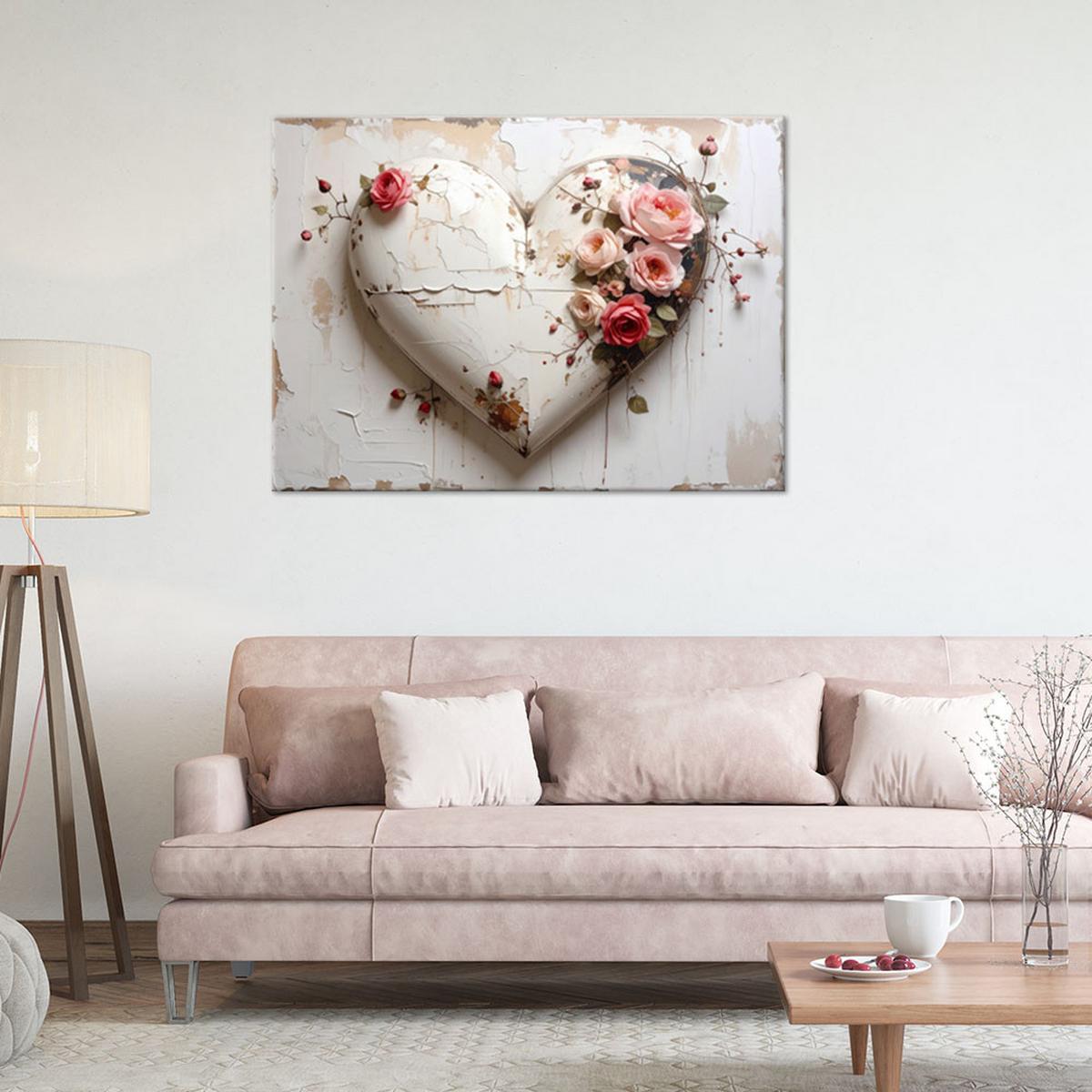 LEINWANDBILD Liebe 100x70cm - Beige, Textil (100/70cm) - Feeby