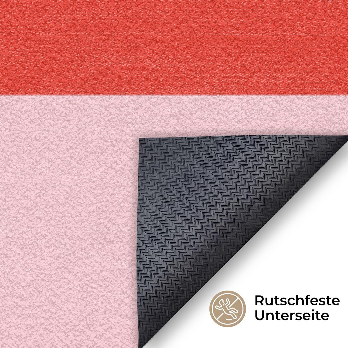 FUSSMATTE Schachbrettmuster - Rot - Rosa - Würfel Türmatte 180x120 cm - Rot, Kunststoff (180/0.4cm) - MuchoWow