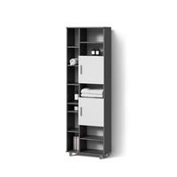 BADSCHRANK Eisak Anthrazit/Weiß 60 x 190 cm - Anthrazit/Weiß, Holzwerkstoff (60/190/30cm) - Livinity®