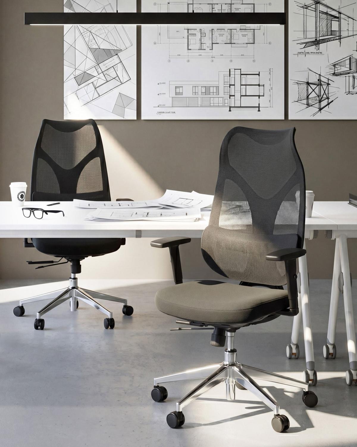 BÜROSTUHL Stoff Schwarz Velio - Schwarz, Textil (40/115/60cm) - Beliani
