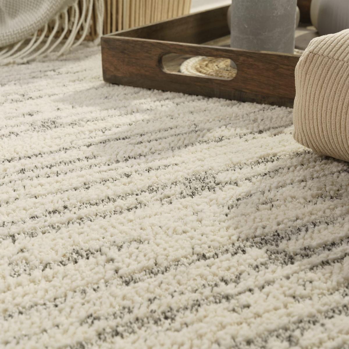KURZFLORTEPPICH, meliert, aus Polyester, Creme, 120 x 170 cm - Beige, Textil (170/120cm) - KADIMA DESIGN