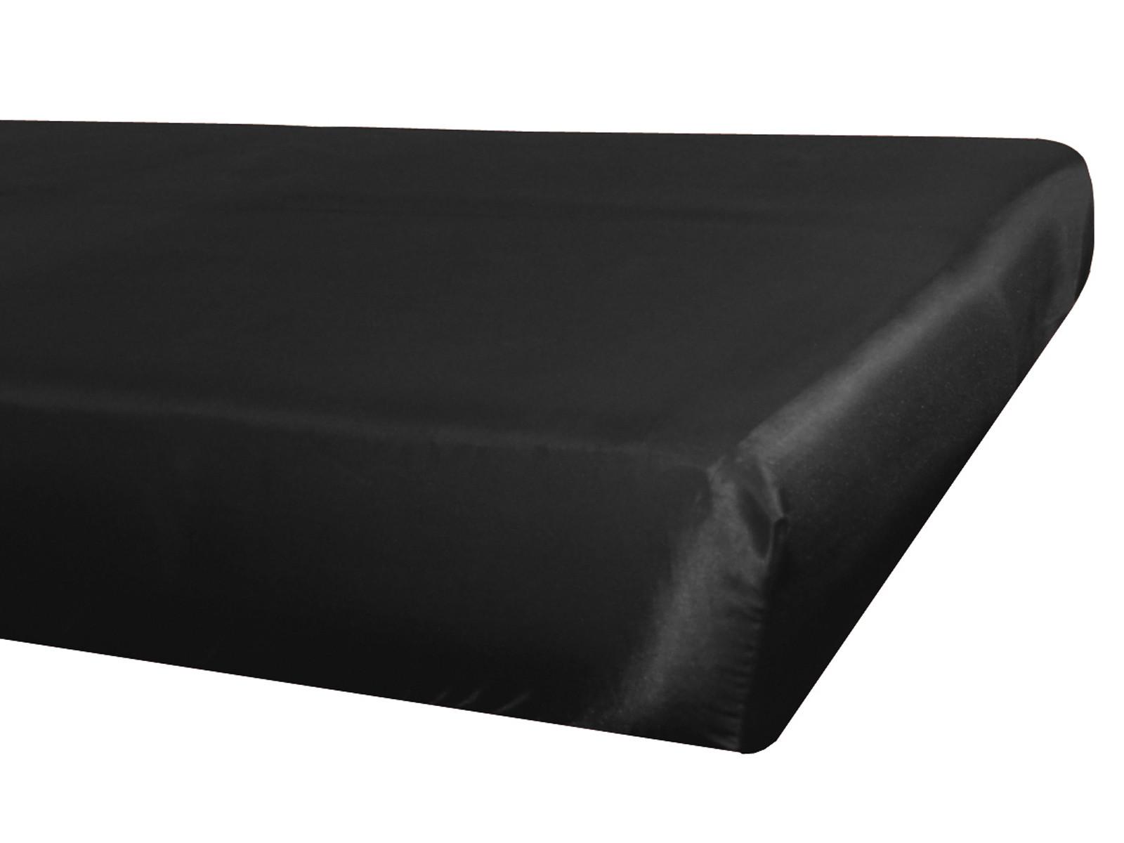 SPANNBETTTUCH Glanz Satin schwarz 140/200 cm - Schwarz, Textil (140/200cm) - beties Heimtextil