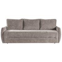SCHLAFSOFA Piero 3-Sitzer mit Schlaffunktion, Braun - Braun, Textil (222/93/99cm) - Beautysofa