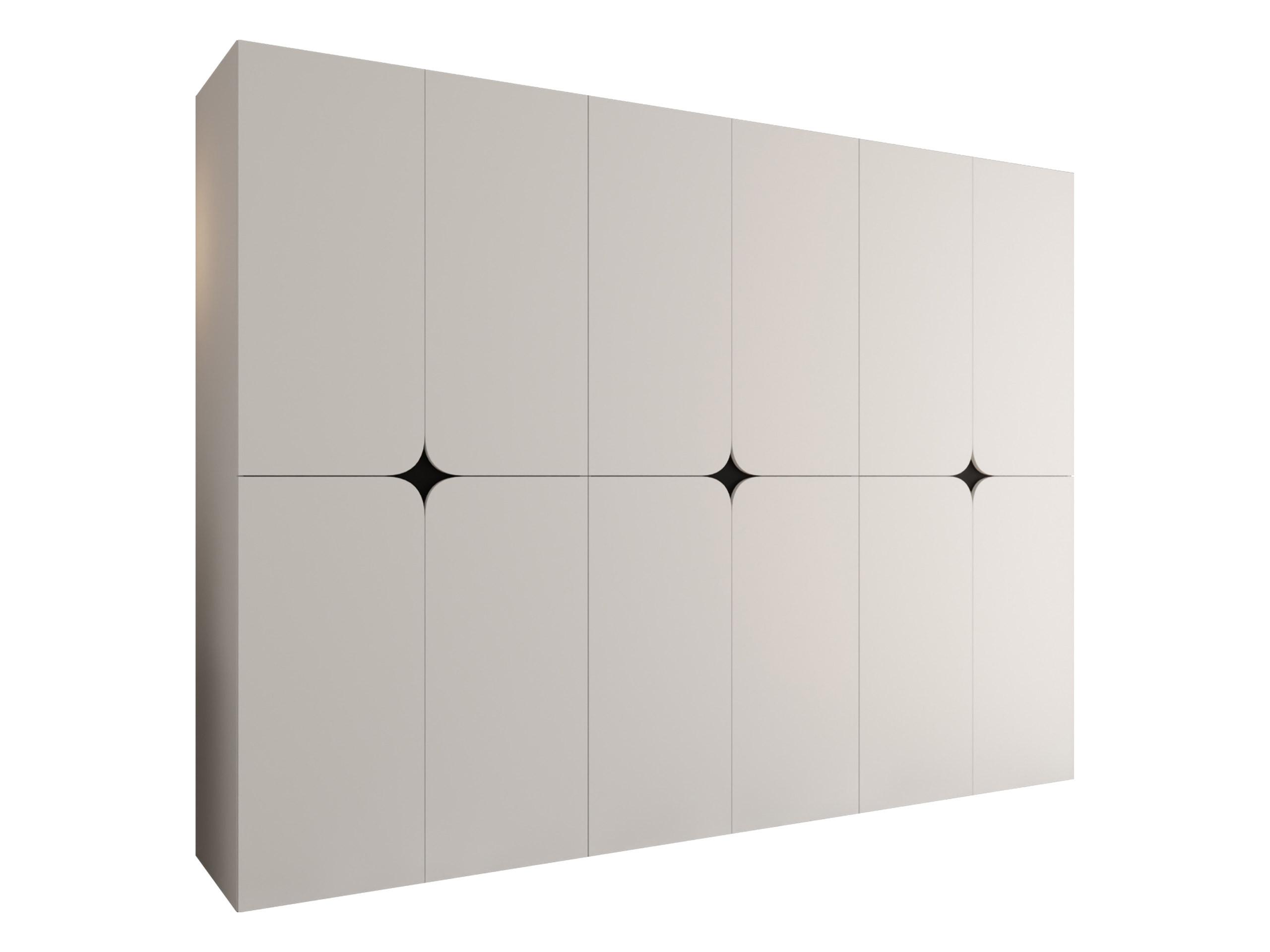 DREHTÜRENSCHRANK Espresso 270 cm - Schwarz/Weiß, Holzwerkstoff/Kunststoff (270/203/50cm) - MIRJAN24