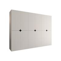DREHTÜRENSCHRANK Espresso 270 cm - Schwarz/Weiß, Holzwerkstoff/Kunststoff (270/203/50cm) - MIRJAN24