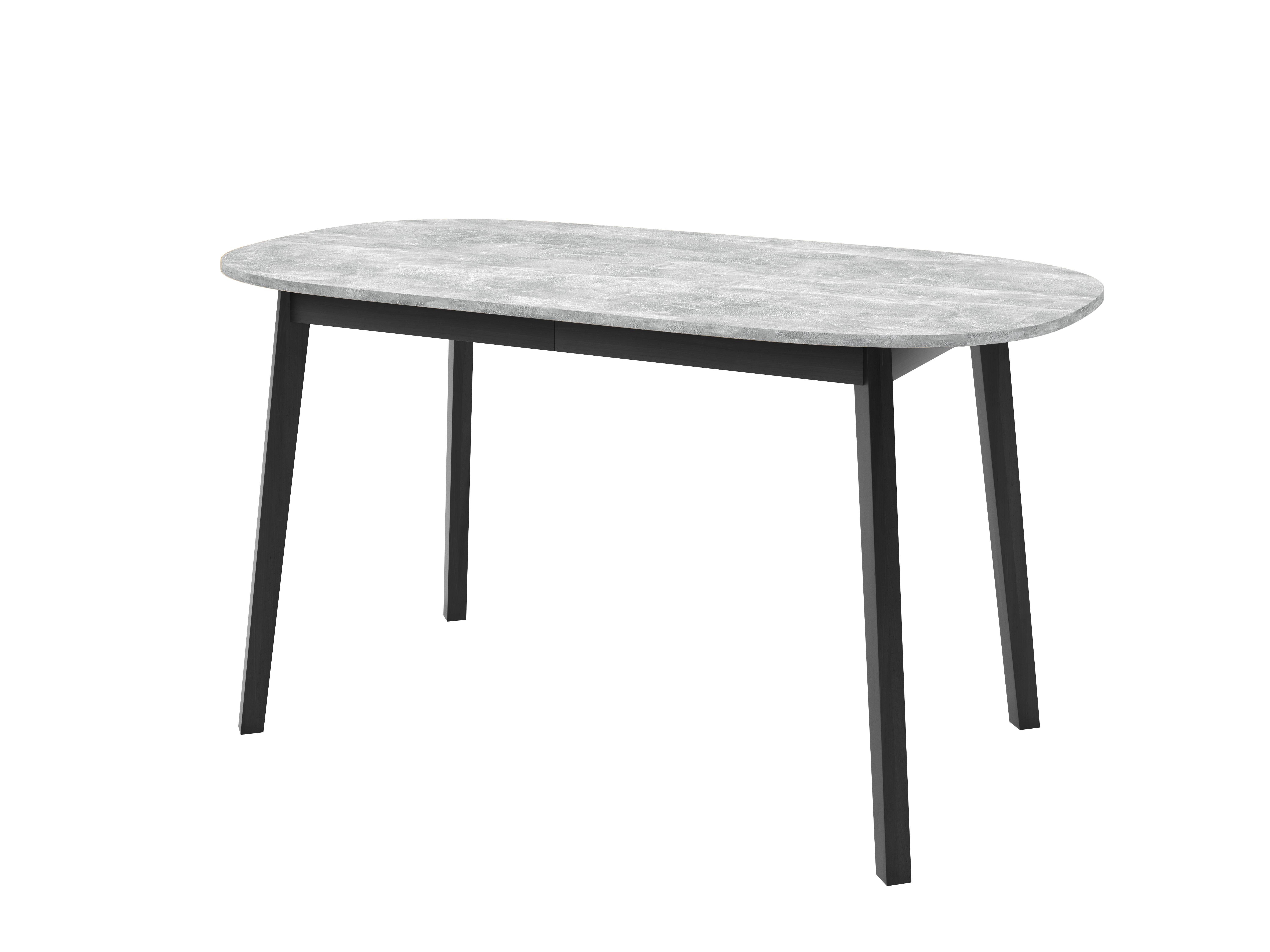 ESSTISCH VITO S Ausziehbar 150 - 190 / 80 x 77 cm - Schwarz/Grau, Holz (150/80/77cm) - MASSENO