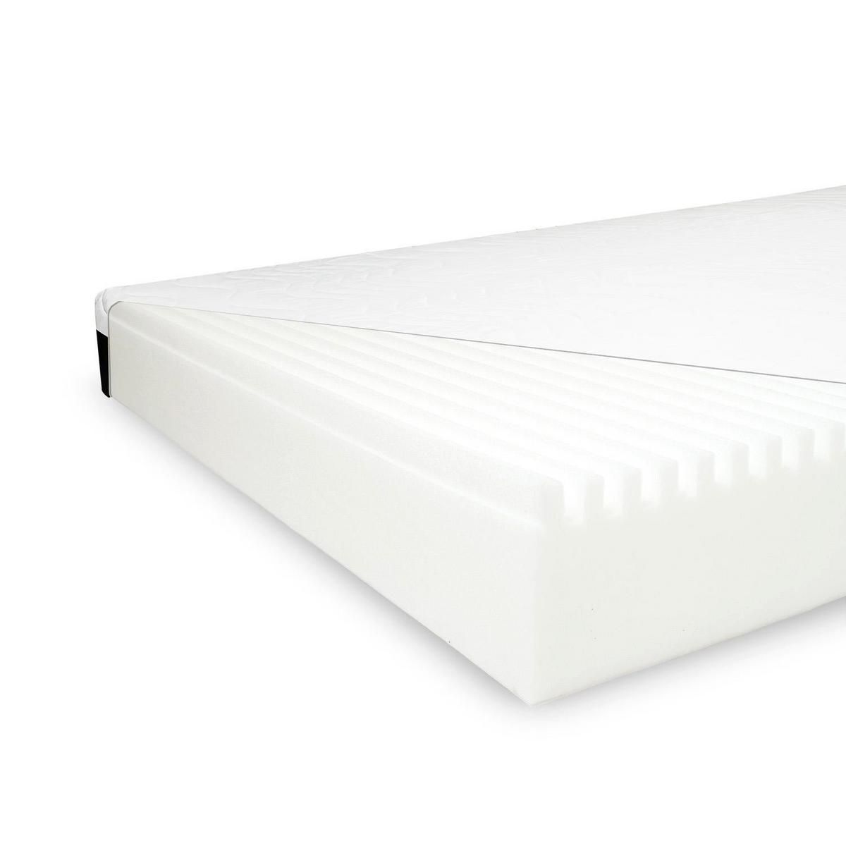 KALTSCHAUMMATRATZE 80x200 cm – 7-Zonen Komfortmatratze H3 mit waschbarem Bezug, ca. 13 cm - Weiß, Textil (80/200cm) - Mister Sandman