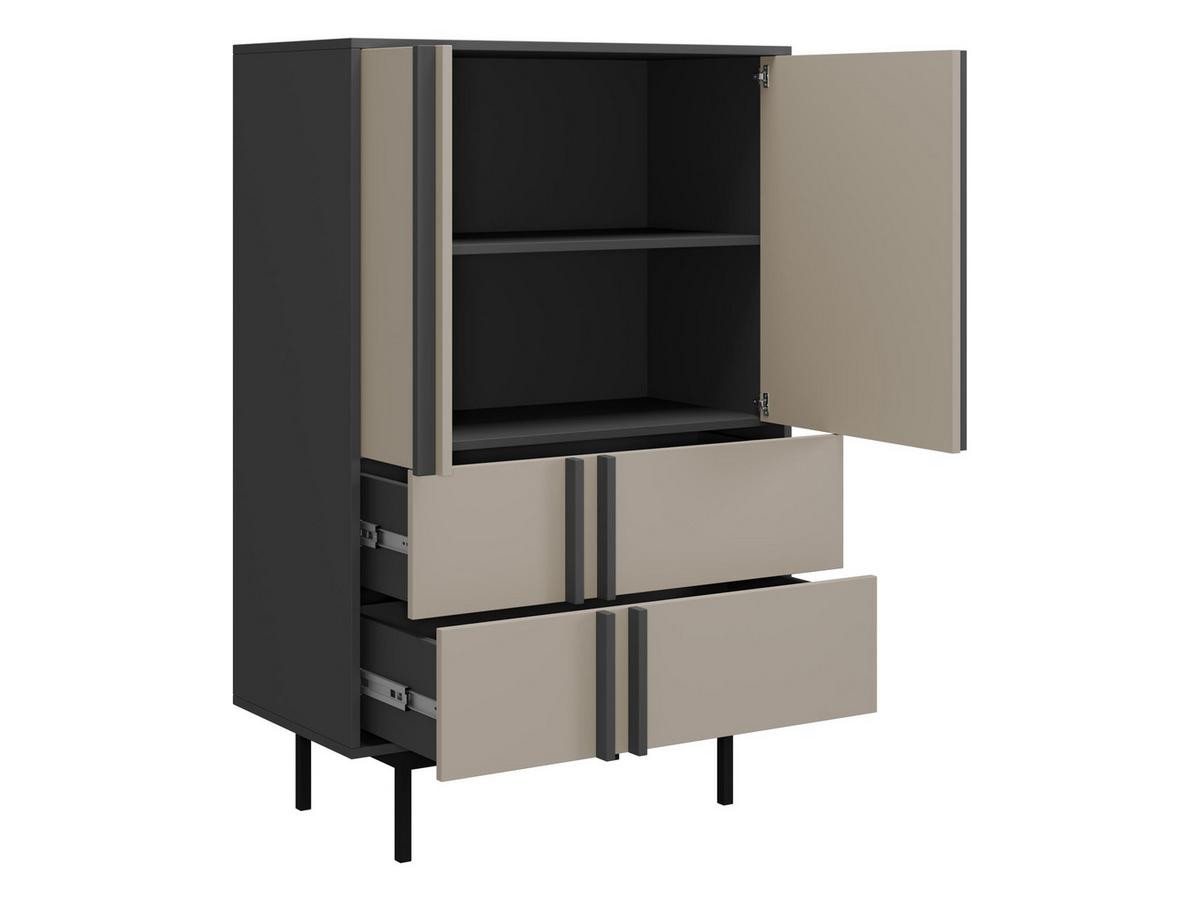 STANDREGAL Alsy 2S2D AL05 - Eichefarben/Anthrazit, Holzwerkstoff/Kunststoff (83/127/43cm) - MIRJAN24