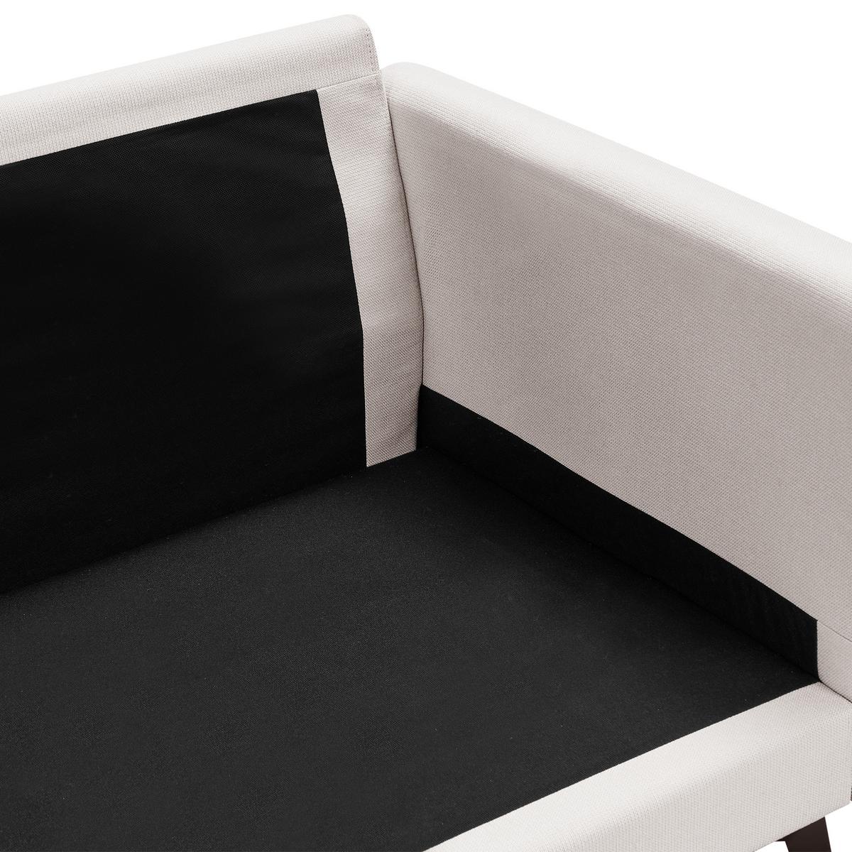 3-SITZER-SOFA Stoff Hellbeige Mala - Beige, Textil (205/82/76cm) - Beliani